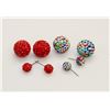 Image 1 : 2 PAIRS OF NEW "DOUBLE THE FUN" SPARKLE BALLS STUD