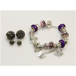 NEW "DOUBLE THE FUN" SPARKLE BALLS STUD EARRINGS