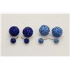 Image 1 : 2 PAIRS OF NEW "DOUBLE THE FUN" SPARKLE BALLS STUD