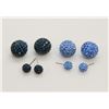 Image 1 : 2 PAIRS OF NEW "DOUBLE THE FUN" SPARKLE BALLS STUD