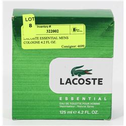 LACOSTE ESSENTIAL MENS COLOGNE 4.2 FL OZ.