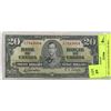 Image 1 : 1937 CANADIAN 20 DOLLAR BILL