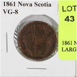 1861 NOVA SCOTIA QUEEN VICTORIA LARGE CENT.