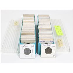 80 EURO COINS, SLEEVED - SOME LABELED