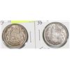 Image 1 : LOT OF 2 CANADIAN 50 CENT COINS INCLUDING 1957 AND