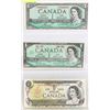 Image 1 : LOT OF 3 CANADIAN 1 DOLLAR BILLS, 1954, 1967,1973