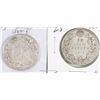 Image 1 : LOT OF 2 CANADIAN SILVER HALF DOLLARS,