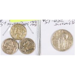 LOT OF 4 USA COINS INCLUDING  1930 QUARTER AND