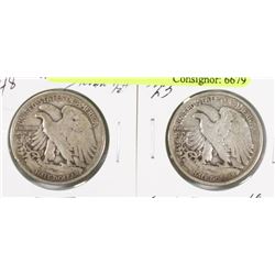 LOT OF 2 USA SILVER HALF DOLLARS, INCLUDING