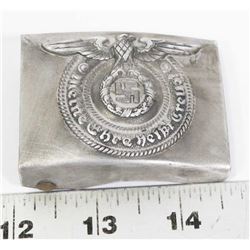NAZI SS BELT BUCKLE, MARKED RZM 38/42 SS