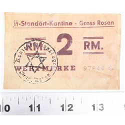 NAZI CONCENTRATION CAMP GROSS ROSEN, 2 MARK