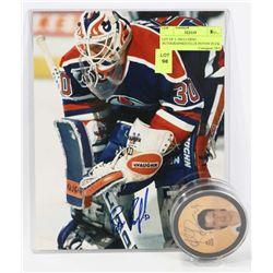 LOT OF 2 -INCLUDING AUTOGRAPHED FELIX POTVIN PUCK