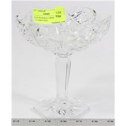 ESTATE PIN WHEEL CRYSTAL 7" TALL CANDY DISH