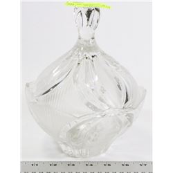 ESTATE CRYSTAL NUT / SNACK DISH W/ LID