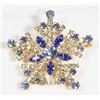 Image 1 : VINTAGE RHINESTONE SNOWFLAKE SHAPE BROOCH.