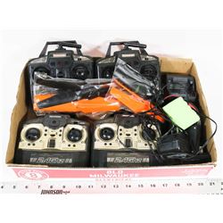FLAT OF R.C. CONTROLS & 3-4 CHARGERS AND A FEW