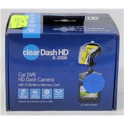 CLEAR DASH HD X-1000 1080P DASH CAMERA W/ 8 GB