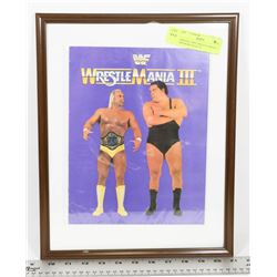 ORIGINAL MINT WRESTLE MANIA 3 PROGRAM, HULK VS