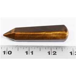 YELLOW TIGERS EYE POINTED HEALING STONE, 3" LONG