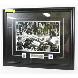 1967 STANLY CUP CHAMPIONS AUTOGRAPHED DISPLAY WITH