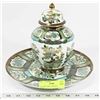 Image 1 : SAJI FINE CHINA LIDDED VASE AND PLATE