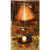 Image 1 : COPPER LAMP & WATER FOUNTAIN, 17" TALL