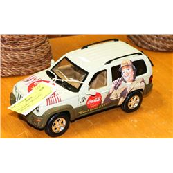 COLLECTIBLE COCA COLA 2002 JEEP LIBERTY BY