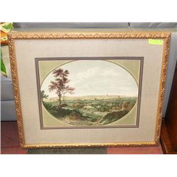 LARGE FRAMED GILT VINTAGE PRINT