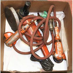 7" MAKITA GRINDER AND TWO 4-1/2" AIR GRINDERS