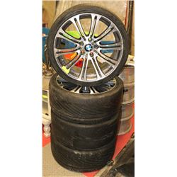 SET OF 4 BMW M SERIES 275/30R19 WHEELS AND TIRES.