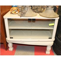 WOOD SWIVEL TV STAND/TABLE