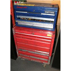 2PC ROLLING ROOL CABINET - TOP & BOTTOM FULL OF