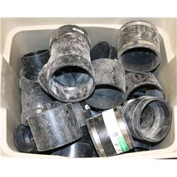 TOTE WITH PLUMBING FITTINGS