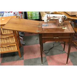 VINTAGE PIEDMONT SEWING MACHINE IN CABINET, BY