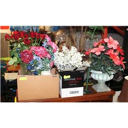 LARGE LOT OF ARTIFICIAL FLOWERS