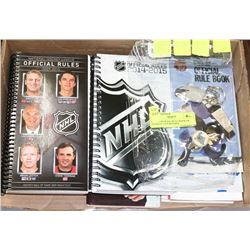19 NHL OFFICIAL RULE BOOKS & STANLEY CUP REFEREE