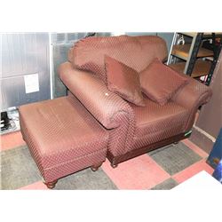 ESTATE UPHOLSTERED CHAIR WITH OTTOMAN