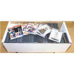 2 ROW BOX OF OILER HOCKEY CARDS & MISC
