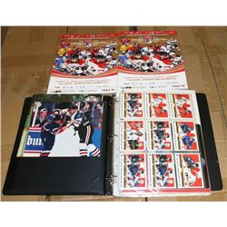 BINDER WITH HOCKEY COLLECTIBLES NHL, IHHF, CARDS,