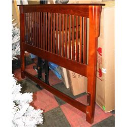 QUEEN HEADBOARD AND RAILS AS IS
