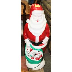 VINTAGE OUTDOOR  SANTA , LIGHTS UP-HAS DAMAGE