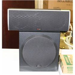 POLK AUDIO CENTER CHANNEL WITH POWERED SUBWOOFER