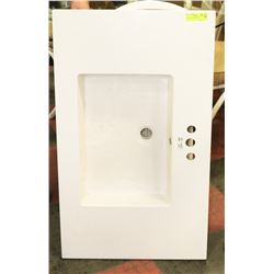 36" WHITE BATHROOM SINK.