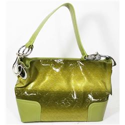NEW GREEN SNAKE SKIN STYLED PURSE WITH