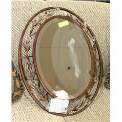 METAL FRAMED WALL HANGING MIRROR