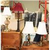 Image 1 : ESTATE LOT OF 4 ASSORTED LAMPS-2 ARE MATCHING