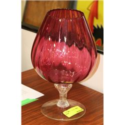 PINK ART GLASS VASE