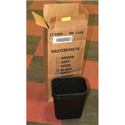 BOX OF NEW PERSONAL SIZE WASTEBASKETS