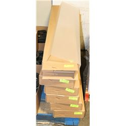 LOT OF 6- 4' REPLACEMENT DIFFUSERS FOR FLUORESCENT