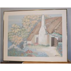 LEE REYNOLDS LARGE FRAMED OIL ON CANVAS